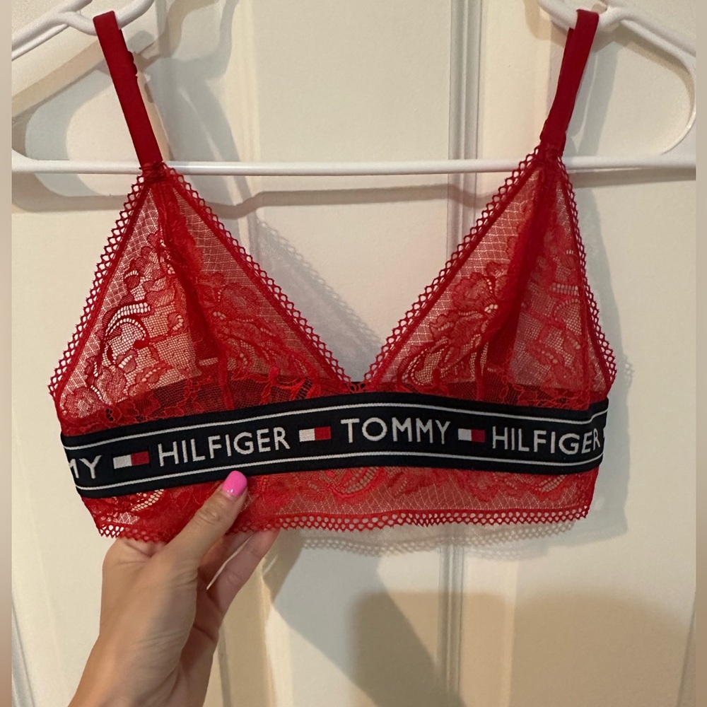 Tommy Hilfiger Red Lace Bralette